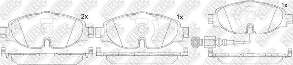 NiBK PN33005W - Тормозные колодки, дисковые, комплект autospares.lv