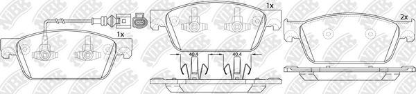 NiBK PN33001W - Тормозные колодки, дисковые, комплект autospares.lv