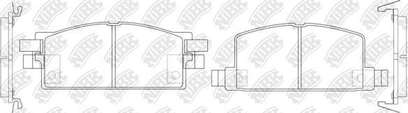 NiBK PN24001 - Тормозные колодки, дисковые, комплект autospares.lv