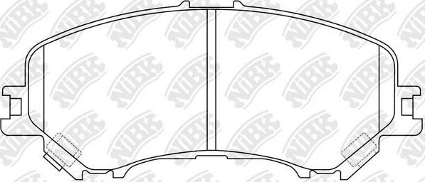 NiBK PN2804 - Тормозные колодки, дисковые, комплект autospares.lv