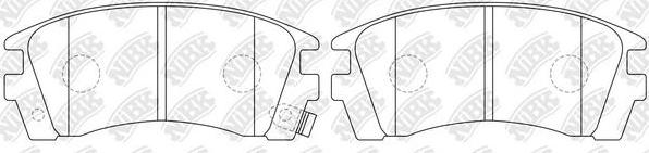 NiBK PN2225 - Тормозные колодки, дисковые, комплект autospares.lv