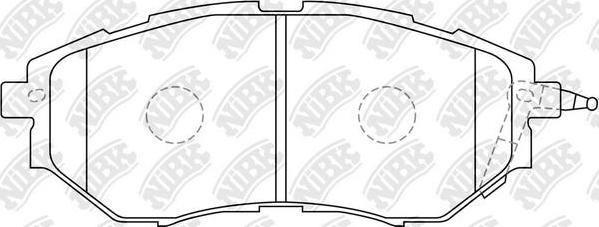 NiBK PN7499 - Тормозные колодки, дисковые, комплект autospares.lv