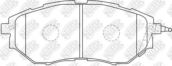 NiBK PN7499 - Тормозные колодки, дисковые, комплект autospares.lv