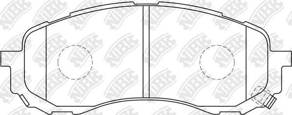 NiBK PN7493 - Тормозные колодки, дисковые, комплект autospares.lv