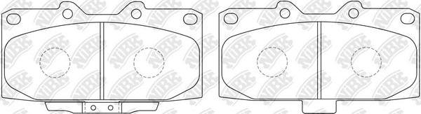 NiBK PN7463 - Тормозные колодки, дисковые, комплект autospares.lv