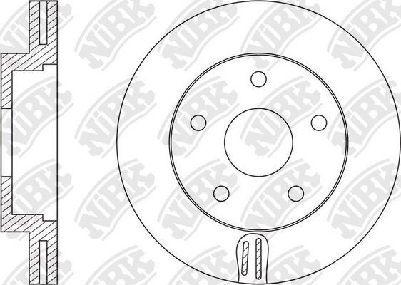 NiBK RN1584 - Тормозной диск autospares.lv