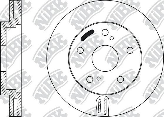 NiBK RN1009 - Тормозной диск autospares.lv