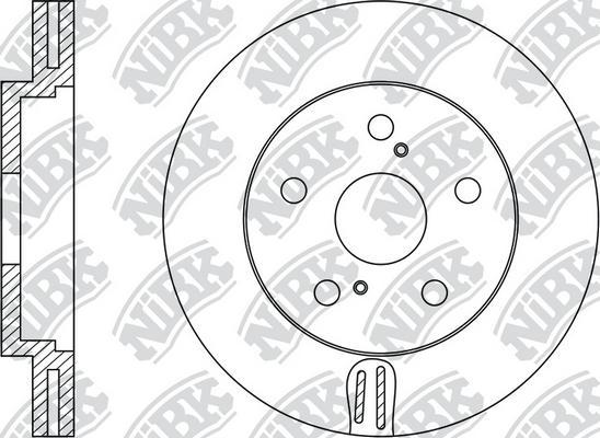 NiBK RN1162 - Тормозной диск autospares.lv