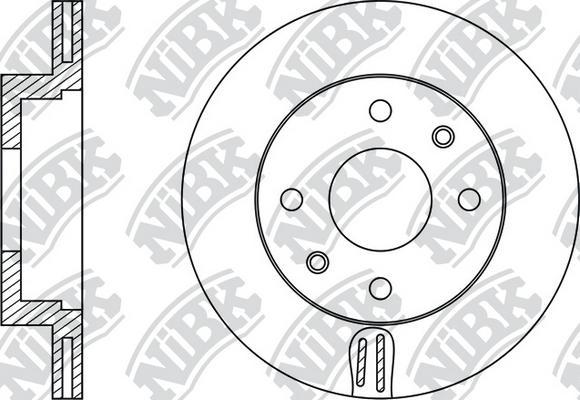 NiBK RN11001 - Тормозной диск autospares.lv