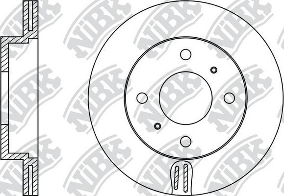 NiBK RN1103 - Тормозной диск autospares.lv