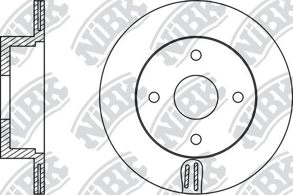NiBK RN1344 - Тормозной диск autospares.lv