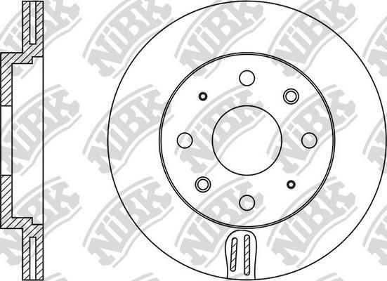 NiBK RN1376 - Тормозной диск autospares.lv