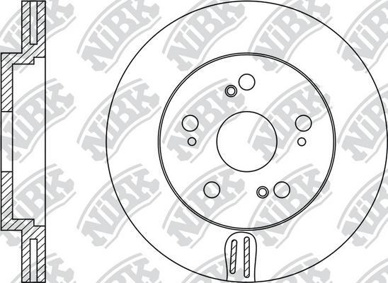 NiBK RN1204 - Тормозной диск autospares.lv
