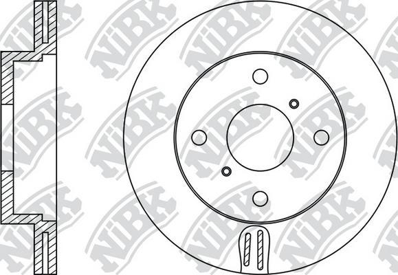 NiBK RN1205 - Тормозной диск autospares.lv