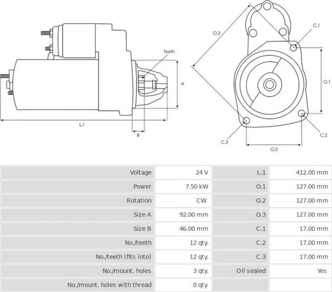 Nikko 0-23000-3180 - Стартер autospares.lv