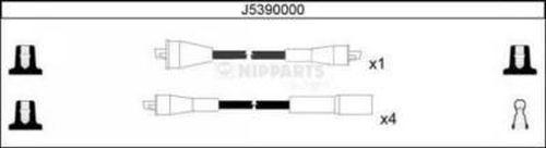 Nipparts J5390000 - Комплект проводов зажигания autospares.lv