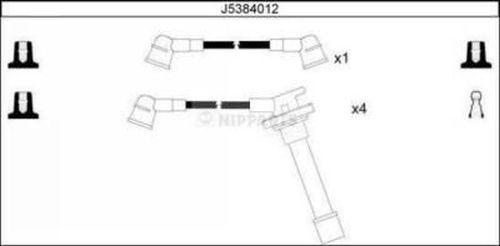 Nipparts J5384012 - Комплект проводов зажигания autospares.lv