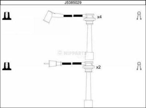 Nipparts J5385029 - Комплект проводов зажигания autospares.lv