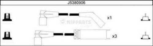 Nipparts J5380906 - Комплект проводов зажигания autospares.lv