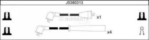 Nipparts J5380313 - Комплект проводов зажигания autospares.lv