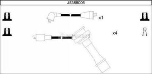 Nipparts J5388006 - Комплект проводов зажигания autospares.lv