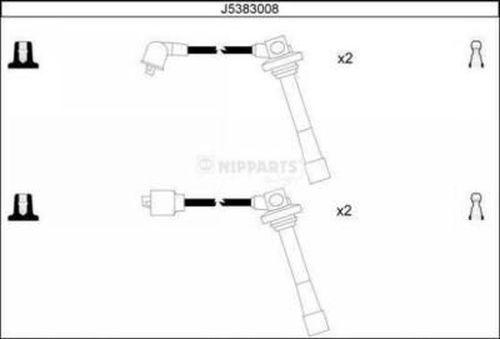 Nipparts J5383008 - Комплект проводов зажигания autospares.lv