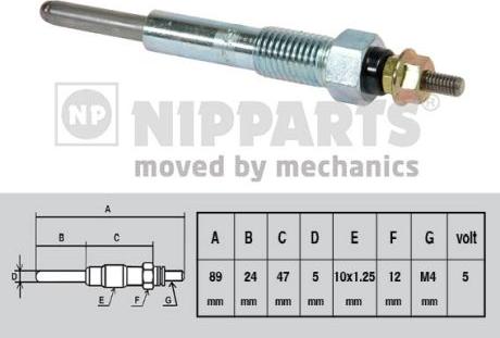 Nipparts J5719000 - Свеча накаливания autospares.lv