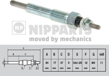 Nipparts J5719003 - Свеча накаливания autospares.lv