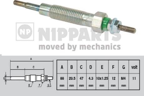 Nipparts J5715011 - Свеча накаливания autospares.lv