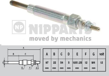 Nipparts J5710500 - Свеча накаливания autospares.lv