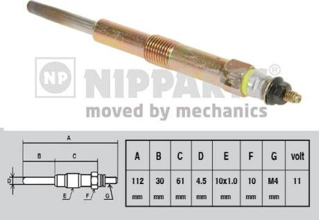 Nipparts J5710501 - Свеча накаливания autospares.lv