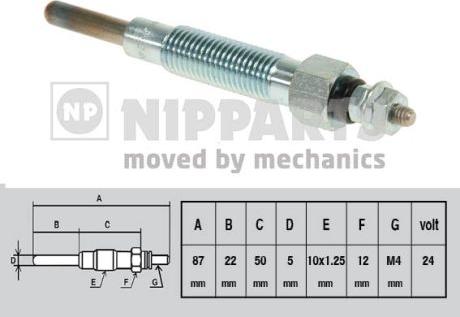 Nipparts J5711020 - Свеча накаливания autospares.lv