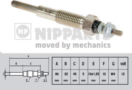 Nipparts J5713002 - Свеча накаливания autospares.lv