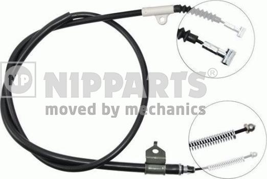 Nipparts J11828 - Тросик, cтояночный тормоз autospares.lv