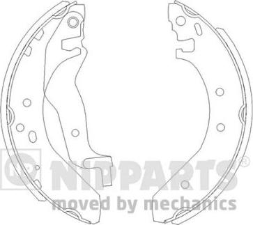 Nipparts J3504015 - Комплект тормозных колодок, барабанные autospares.lv