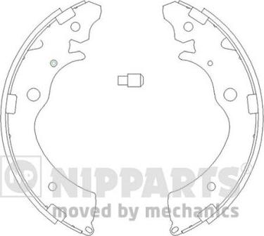 Nipparts J3504020 - Комплект тормозных колодок, барабанные autospares.lv