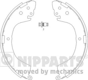 Nipparts J3505040 - Комплект тормозных колодок, барабанные autospares.lv