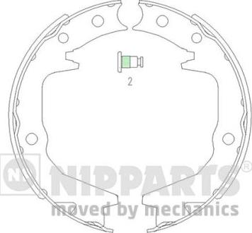 Nipparts J3505039 - Комплект тормозов, ручник, парковка autospares.lv