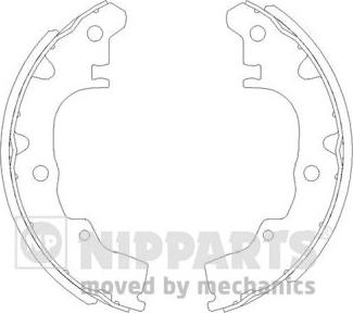 Nipparts J3506003 - Комплект тормозных колодок, барабанные autospares.lv