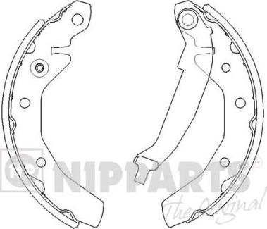 Nipparts J3500905 - Комплект тормозных колодок, барабанные autospares.lv