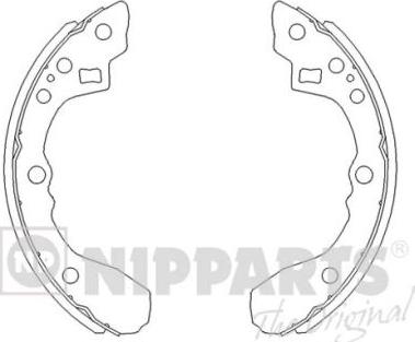 Nipparts J3500308 - Комплект тормозных колодок, барабанные autospares.lv