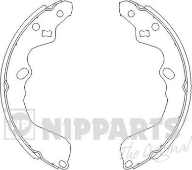 Nipparts J3500319 - Комплект тормозных колодок, барабанные autospares.lv