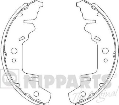 Nipparts J3500310 - Комплект тормозных колодок, барабанные autospares.lv