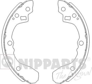 Nipparts J3500321 - Комплект тормозных колодок, барабанные autospares.lv