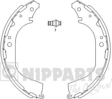 Nipparts J3501045 - Комплект тормозных колодок, барабанные autospares.lv