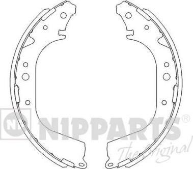 Nipparts J3501040 - Комплект тормозных колодок, барабанные autospares.lv