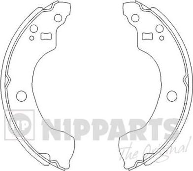 Nipparts J3501053 - Комплект тормозных колодок, барабанные autospares.lv