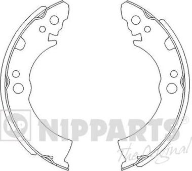 Nipparts J3501001 - Комплект тормозных колодок, барабанные autospares.lv