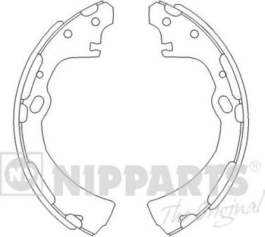 Nipparts J3501038 - Комплект тормозных колодок, барабанные autospares.lv