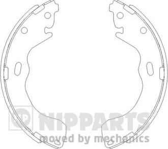 Nipparts J3503040 - Комплект тормозных колодок, барабанные autospares.lv